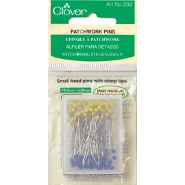 Clover Needlecraft Patchwork Pins, 100 EA Per Pack, Silver, 232