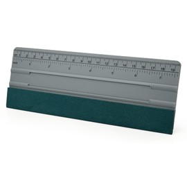 FOSHIO Escobilla de goma de 7.6 pulgadas para vinilo 4 esquinas redondas, tarjeta universal, película de tinte de ventana para instalación de película de vinilo de polipropileno plateado duro para coche herramienta raspadora