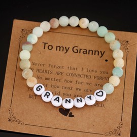 AHAETH Granny Gift Ideas from Grandson Granddaughter to My Grandmother Present Womens Granny Bracelets