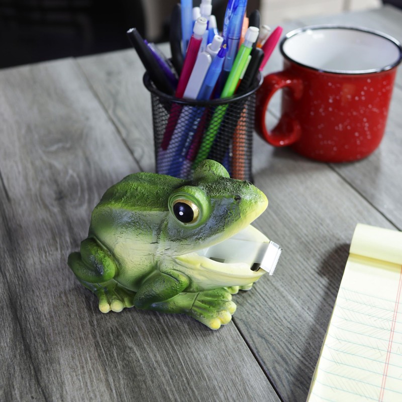 Tree Frog Tape Dispenser, Office Desk Accessory Gifts, 5.5" x