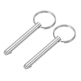 PATIKIL 316 Stainless Steel Quick Release Pins 2pcs Bimini Top Pins Available Length 39mm Total Length 51mm Diameter 6.3mm Boat Marine Hardware Deck Boat Bimini Top