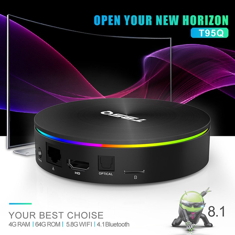 TV Box Dual Frequency WiFi Media Player for Android 8.1