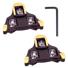 NEBYWOLD [Upgrade Version Bike Cleats for Shimano SH-11 Road Cycling-Incompatible with Look System-Indoor Cycling & Road Bike Bicycle Cleat Set (Yellow)