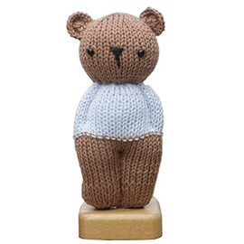 Hardicraft Knitting Kit for DIY with Instructions and Material for Beginners for Abe Bear, Approx. 17 cm
