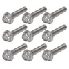 20Pcs M10x1.5 Screw Bolts A2‑70 Stainless Steel Flanged Hex Head