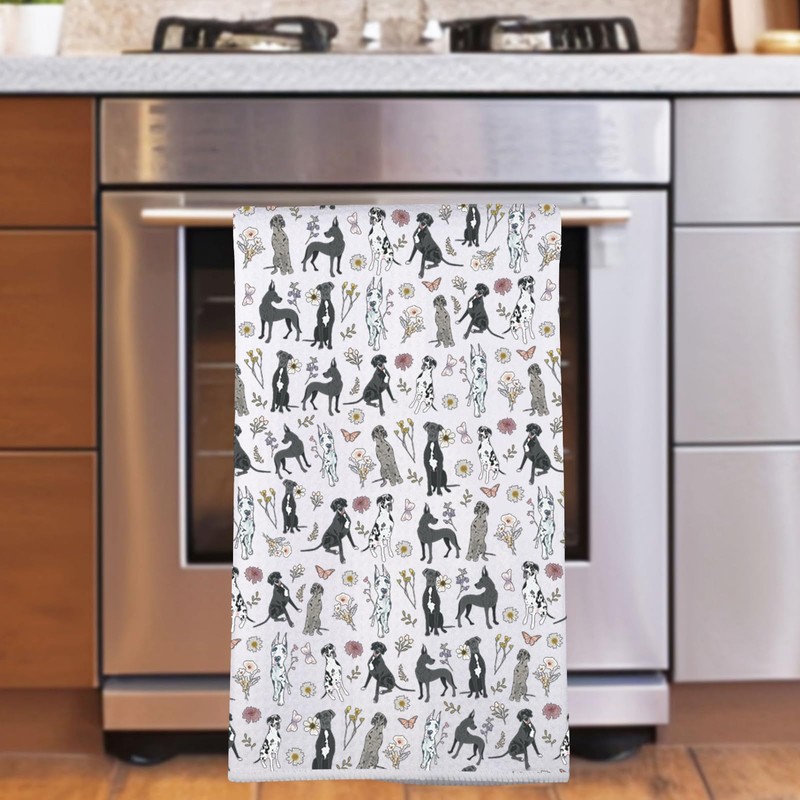 JNIAP Great Dane Kitchen Towel Great Dane Lover Gift Great
