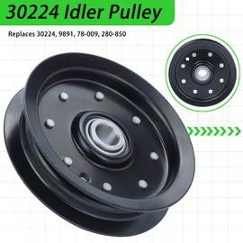 NICHEFLAG 2 Pack 30224 Idler Pulley Replaces 30224 Dixie Chopper 30224 Pulley, Dixie Chopper 30224 Flat Idler Pulley 30224, 78-009, 280-850, 9891 for Dixie Chopper X2400 2760 LX2002 LT2700 3372 Mowers