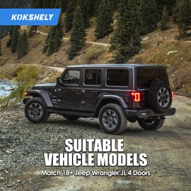 KOKSHELY Left Driver Heavy Duty Side Roll Bar Metal Storage Box Molle Panels Compatible With 2018-2025 Wrangler JL JLU 4 Doors|No Drilling|Easy Installation|Not Compatible With Soft Top