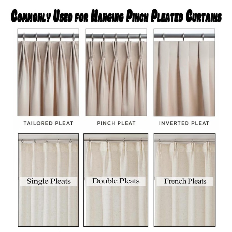 Slip on Drapery Hooks 3 INCHES (7.5 CM). Holiday Decoration