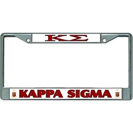Kappa Sigma Chrome License Plate Frame