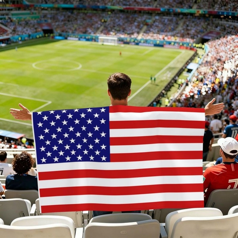 Custom Flag with Sleeves Wearable Fan Flags, Polyester Sports Event