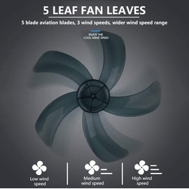 Aotop 16 inch Wall Mount Fan with Remote Control - 2 Pack, 3-Speed and 3 Modes, Timer Function, Adjustable Head, Oscillating Fan for Home and Office - Black