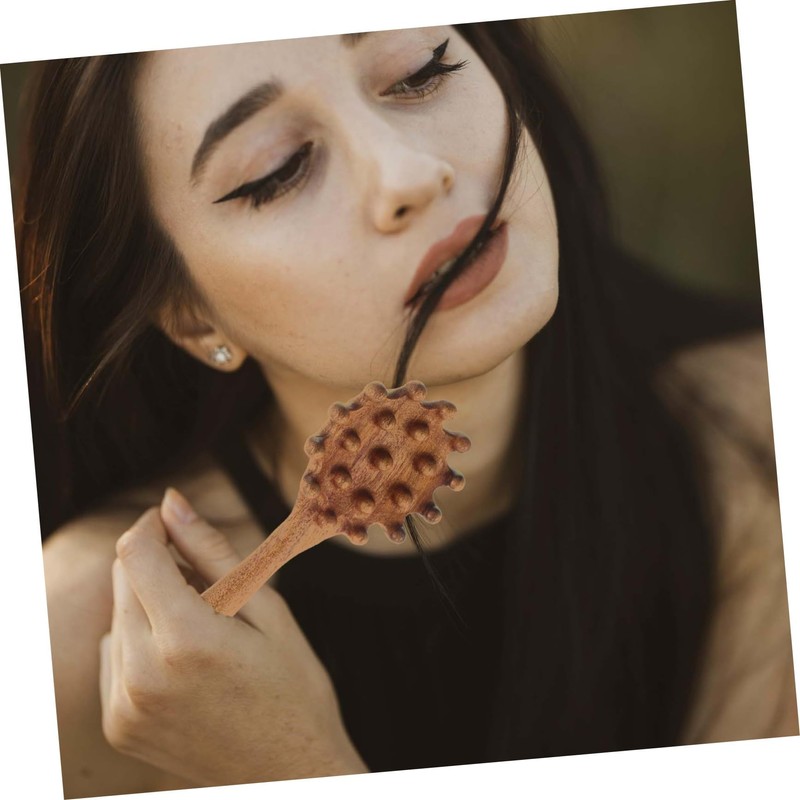 WOONEKY Scalp Stimulator Hair Comb Wooden Gua Sha Tool for