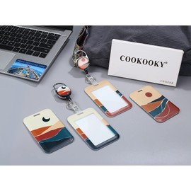 2 Pack Badge Holder and Heavy Duty Retractable Reel, ID Badge Holders with Retractable Clip for Nurse Teacher Student Office Women Men