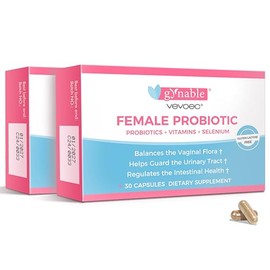 Vevoec Vevoec Gynable Vaginal Probiotics for Womem,Female Probiotic for pH Balance with Lactobacillus 5 Billion CFU Probiotics Blend,Selenium-Vitamin D3,Promote Healthy Vaginal Odor & Vaginal Flora,60 Count