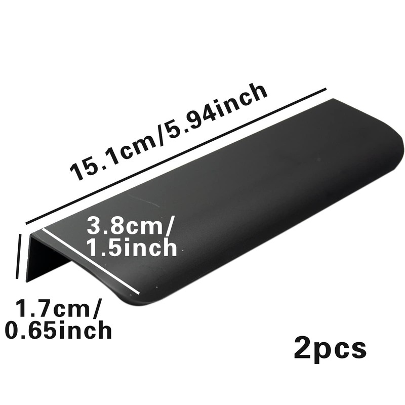 LAMXD 2 PCS Black Cupboard Handles 150mm Furniture Cabinet Handle