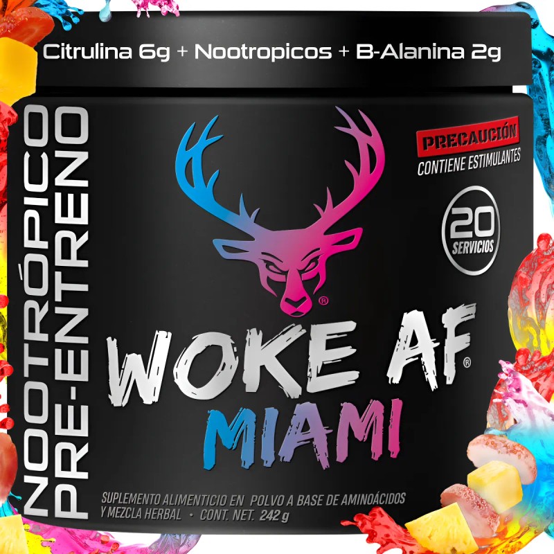 Woke Af Pre Workout Estimulante + Beta Alanina + Citrulina