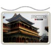 Blechschild mit Kordel 18 x 12 cm Peking China Lama