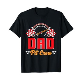 Race Car Birthday Party Matching Family Dad Pit Crew T-Shirt