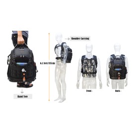 WELKINLAND 77-Pockets Electricians Tool Backpack, Tool Backpack For Men, HVAC Tools Bag Backpacks, Tools Backpacks For Construction