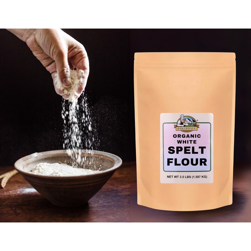 Bakerdale White Spelt Flour, 3.5 Pounds, Kosher Certified