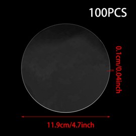 Funstreet 10 Pcs Round Plexiglass Sheets 5 Inch Thin Flexible PET Plastic Sheeting Panels for Crafts Picture Frame DIY Art Projects