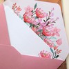 Letter Set, Floral Pattern, Diamond Pasting Envelopes, 6 Sheets, 12