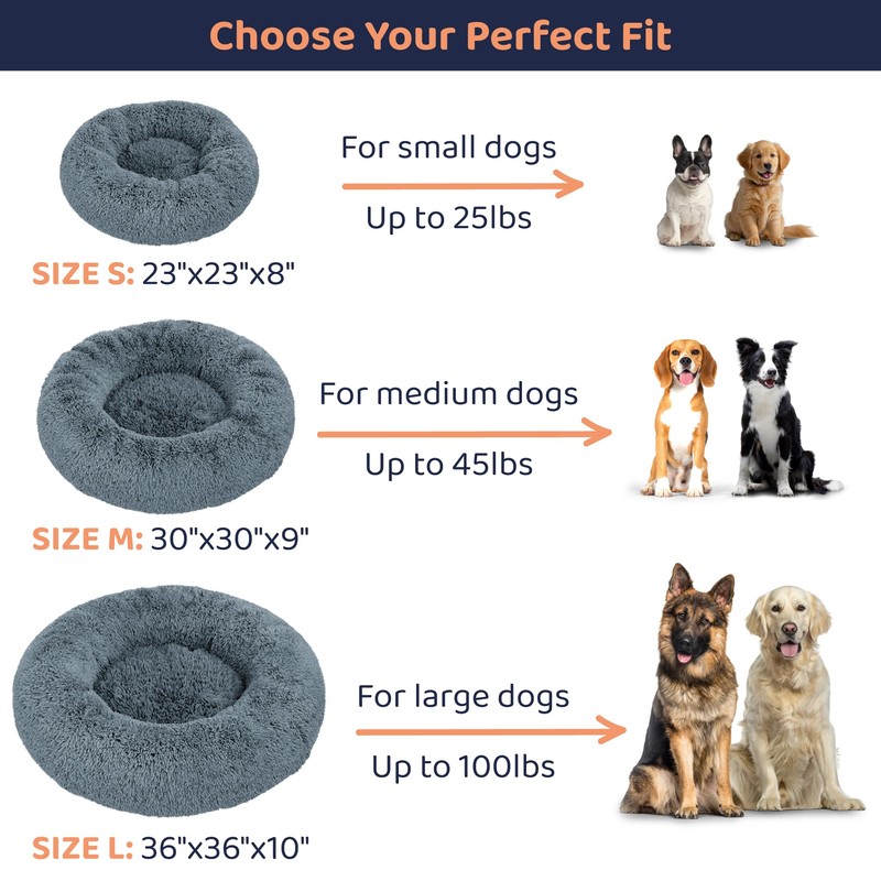 Petloox Donut Dog Bed - Premium Comfort for Anxiety Relief