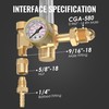 bestarc Argon/CO2 Mig Tig Flow Meter Gas Regulator Gauge Welding