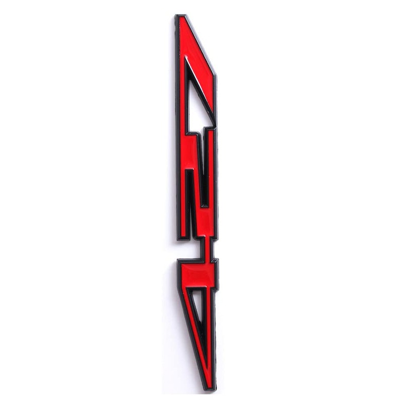 2X 427 Aluminum Emblem Badge Decal Red & Silver for
