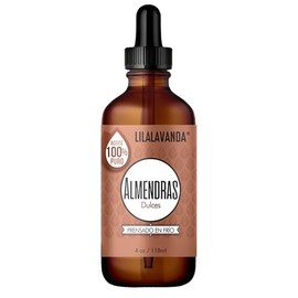 LilaLavanda - Aceite de Almendras Dulces 100% Puro - Hidratacion y suavidad corporal - Ideal para masajes y piel sensible - 118 ml