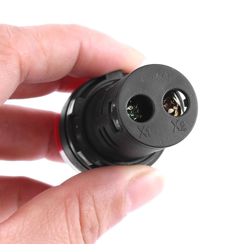 sourcingmap AC 220V Red Green Circuit LED Indicator Pilot Signal