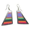Peruvian Inca Multicolor Cuzco Manta Wool Handmade Earrings
