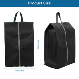 BILIPLE Shoe Bag Set of 4 Waterproof Shoe Bags Travel Shoe Bag Suitcase Dirt-Resistant Shoe Bag Travel for Shoes Separation of Shoes Clothes Travel Accessories, X-Large, Pack of 10 Black, shoe bag