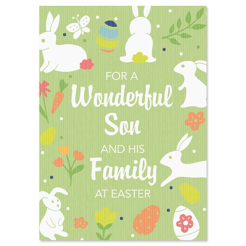 Current For a Wonderful Son Religious Easter Greeting Card -