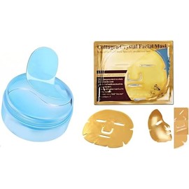 Parches Ojos Acido Hialuronico, Mascarilla Para Ojeras Y Bolsas, Contorno De Ojos, Hidrogel Anti Arrugas, Lineas De Expresion, Hinchazon, Parches Humectantes, Optigel, Eye Patches (60 parches AH + 1 mascarilla gold 24k)