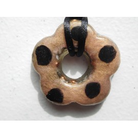 Pink Gold Black Sun Drips PF-26 Necklace Orgone Generator Energy Accumulator 528Hz/7.83Hz/Advance Harmonics Many Beautiful Ingredients and Colors!! (Power Flower, Pink Gold Black Sun Drips PF-26)