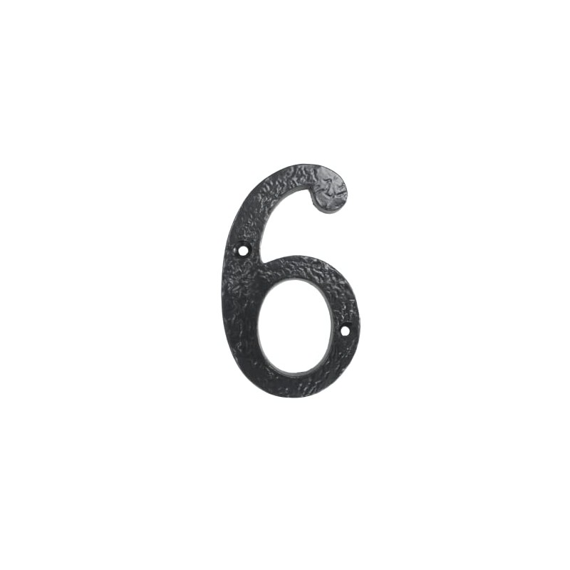 UAP House Numbers - 4 Inch Black Iron Door Numbers