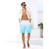 SILKWORLD Mens Swim Trunks 9" Swimming Shorts Quick-Dry Bathing Suits