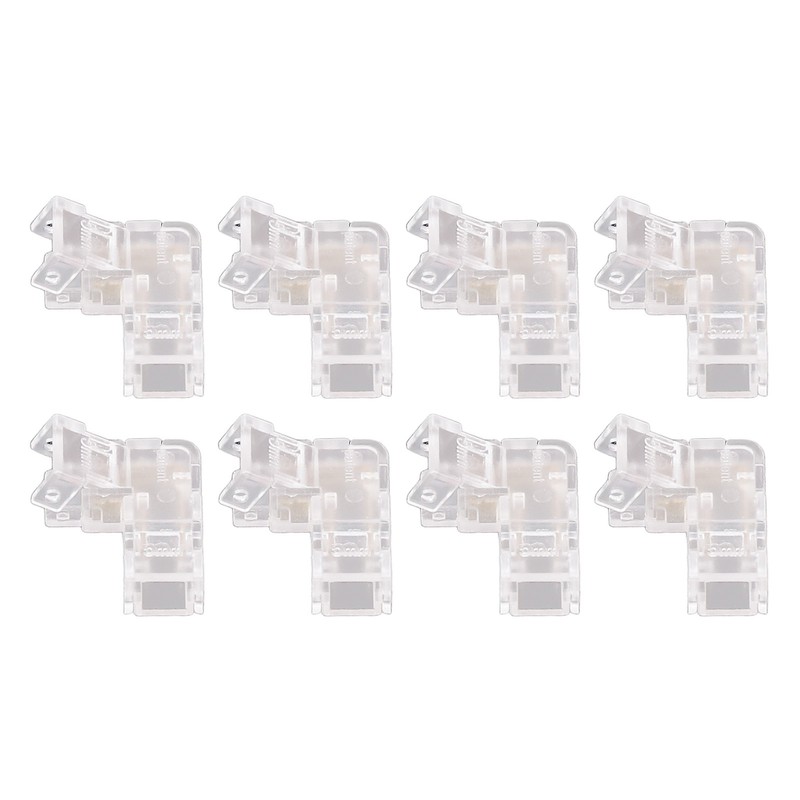 8Pcs 2 Pin 5mm COB LED Strip Light Connectors L