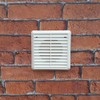 Kair White Louvred Grille 155mm External Dimension Wall Ducting Air