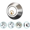 Round Single Cylinder Deadbolt, Stainless Steel Security Door Lock with