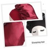 Minkissy 2sets Sleep Hat Elastic Brim Patient Headwear Hair Bonnet