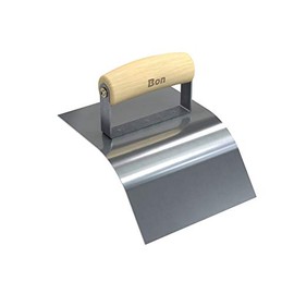 Bon Tool 12-414 6-Inch by 5-Inch Stainless Steel Curb Tool with 3-1/2-Inch Lip and 3-Inch Radius