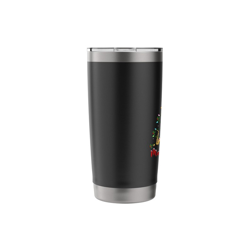 Saxophone Xmas Lights Santa Musical Saxophone Christmas Tree Stainless Steel