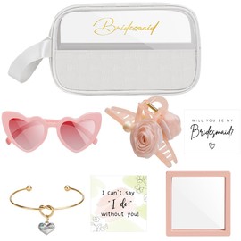 StoFurry Bridesmaid Gifts,Bridesmaid Proposal Gifts,Bridesmaid Gifts for Wedding Day,Bridal Shower Cosmetic Makeup Bags