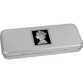 Azeeda 'Royal Postage Stamp' Metal Hinged Stationery Tin/Storage Box (TT00146353)