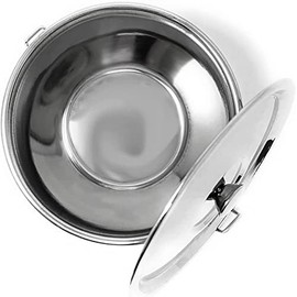 Space Home - Flan Mould with Lid and Closure - Baking Mould for Flan - Stainless Steel - 20 cm