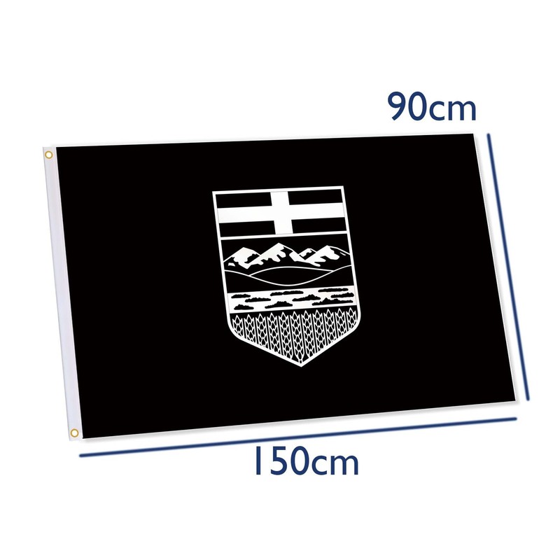 Black Alberta Flag,3x5 FT Canada Province Albertan Flag,36x60 Inch Large