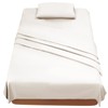FARFALLAROSSA BEIGE MICROFIBRE BED DUVET COVER BEDDING SET WITH FLAT
